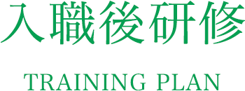 入職後研修 TRAINING PLAN